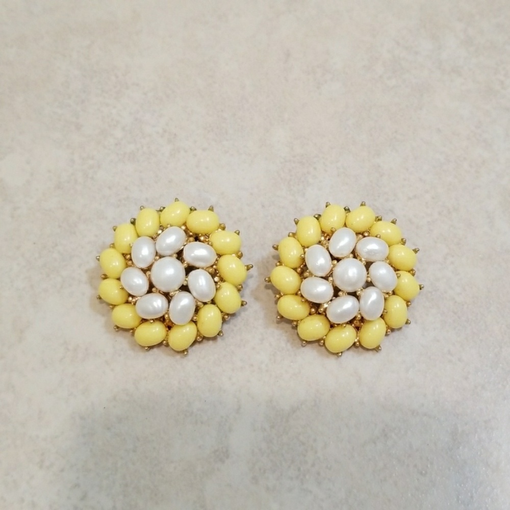 Beautiful antique clip on earrings